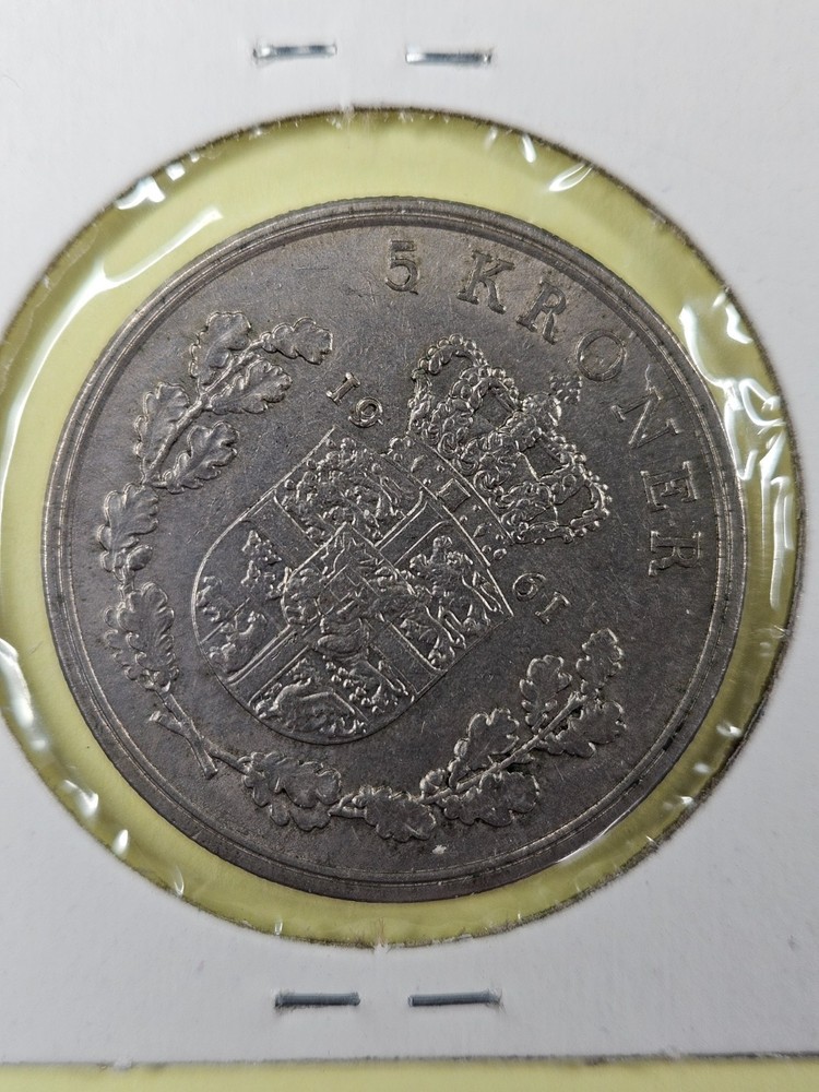 COINS - DENMARK - 5 KRONER 1961