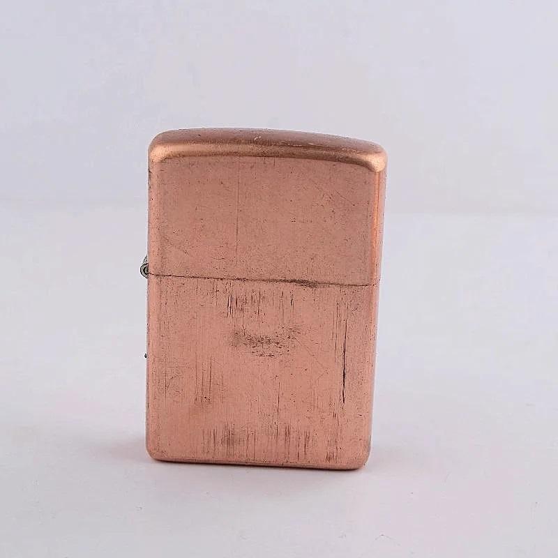 Copper Lighter Shell for Zippo – Thickened Flat Head Case, White Copper Hinge