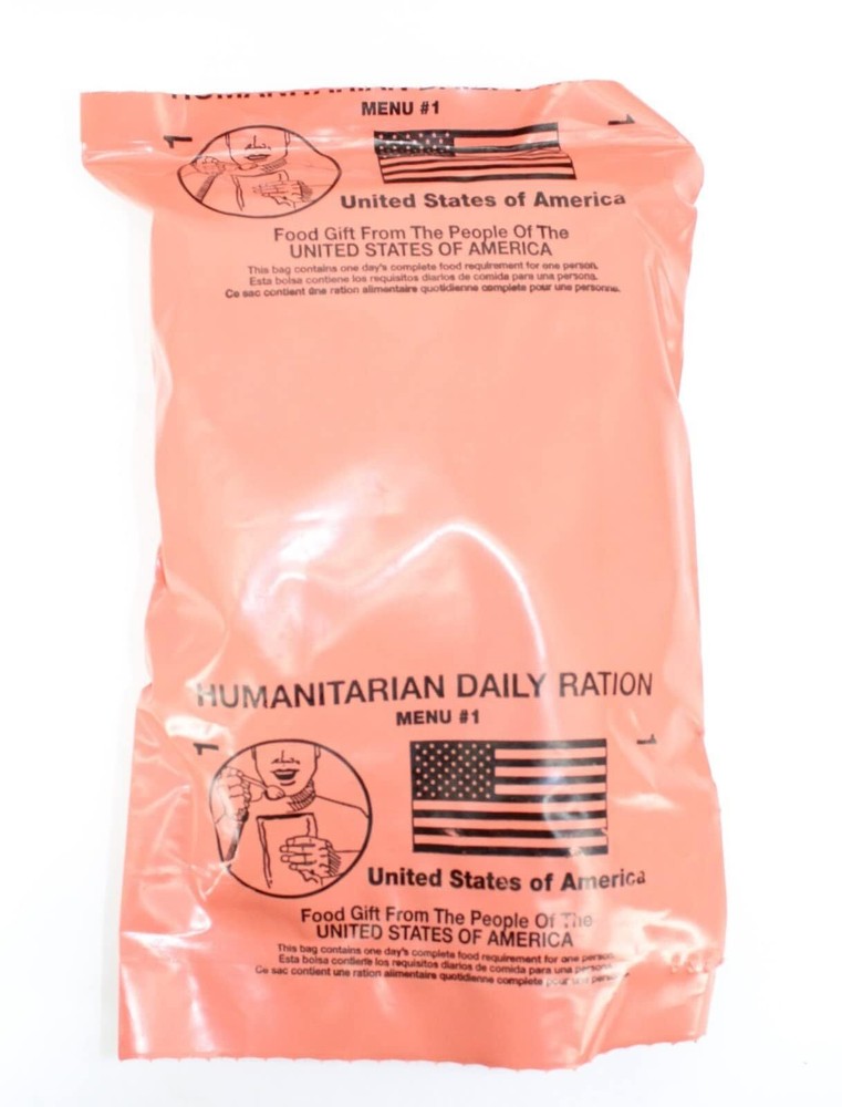 1 Meal HUMANITARIAN DAILY RATION MRE - RANDOM MENU - 2023
