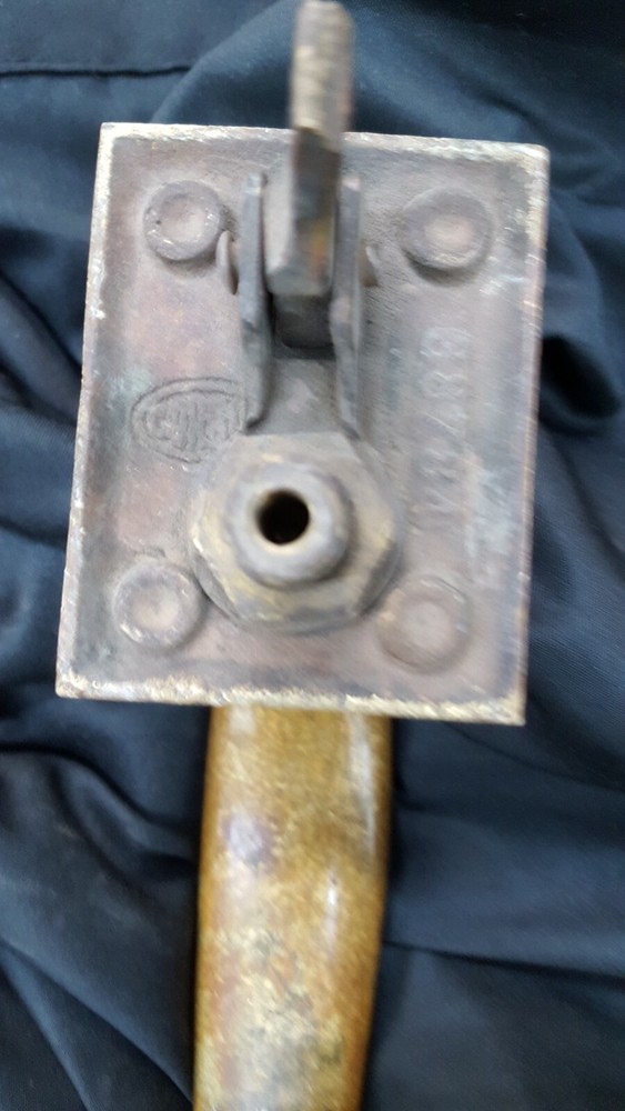 Architectural Salvage Brass Front Door Pull Handle with Lock Latch