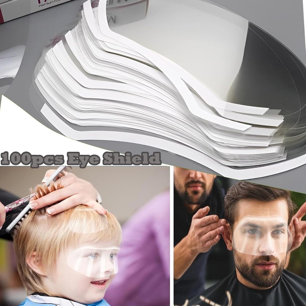 100 Pcs Shower Face Eye Shield After Surgery，Disposable Clear Plastic