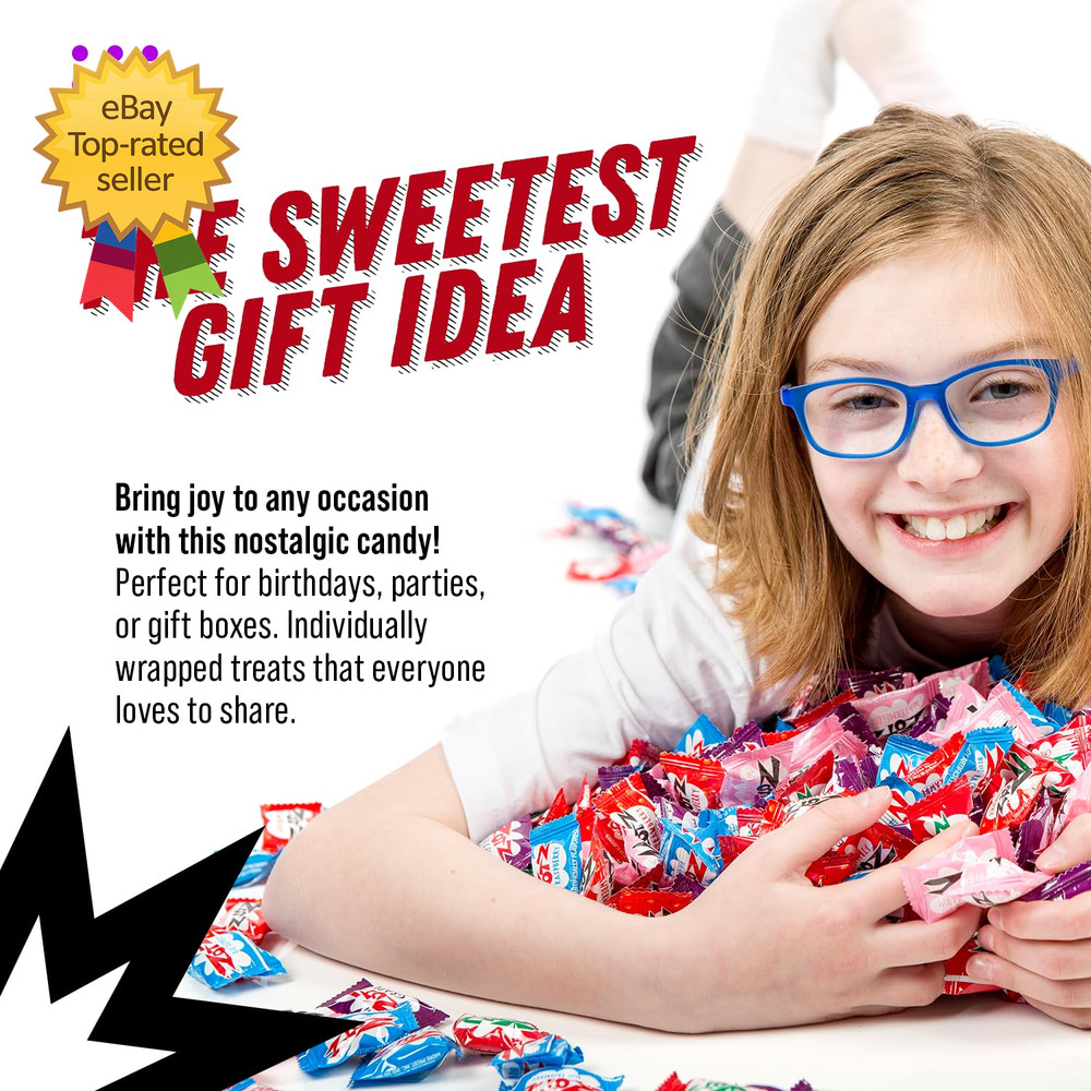 Fizzy Bulk Candy Hard Candy Individually Wrapped Assorted 7 Fruit Flavors