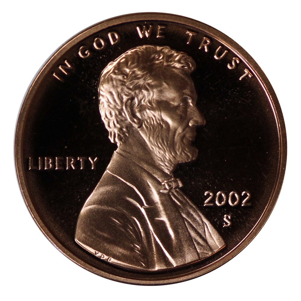 2002 -S Lincoln Memorial Cent Gem Proof Single Coin