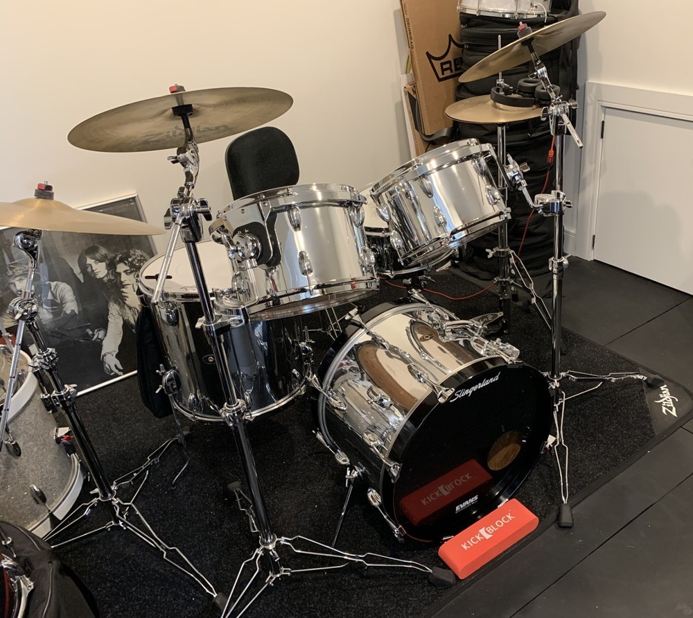 Slingerland Mirror (Chrome) 4-piece drum set