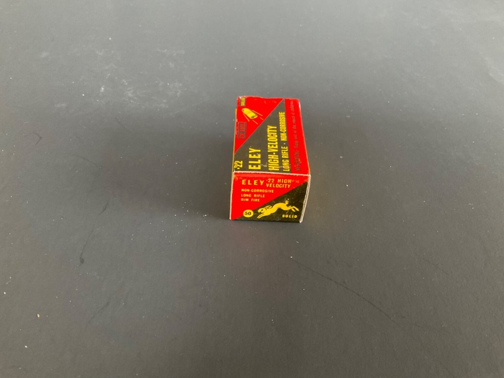 EMPTY 22 AMMO BOX ELEY long Rifle Rabbit MINTY