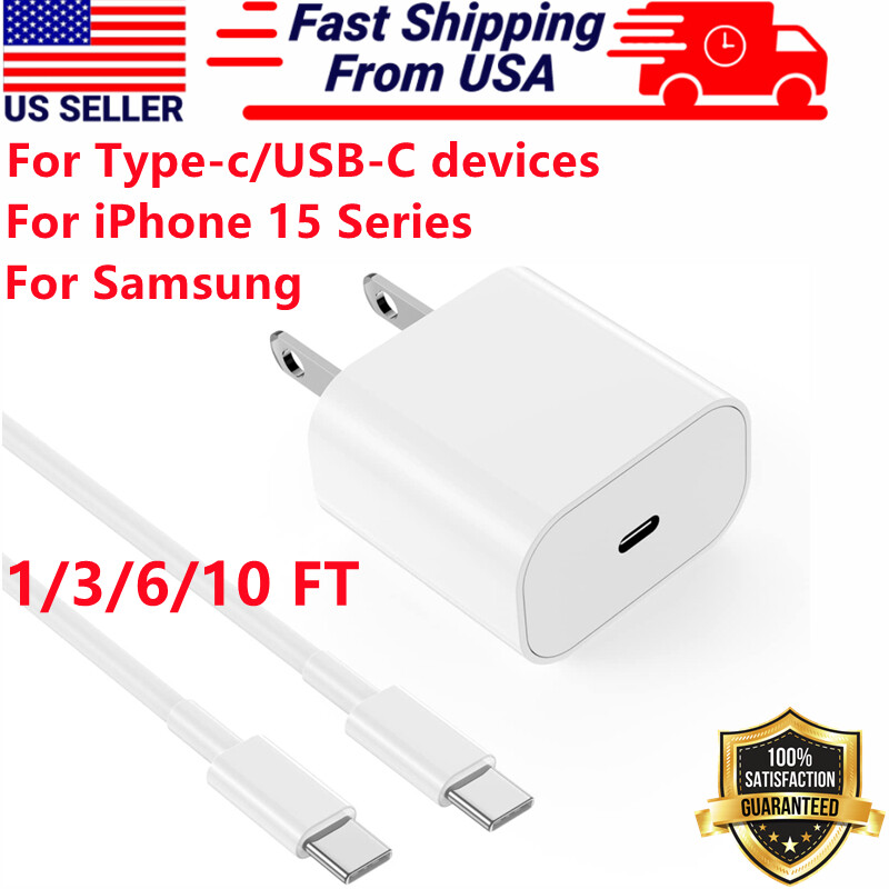 Upgrade Super Fast USB C Charger Universal Type C Cable Data SYNC for 16 Pro Max