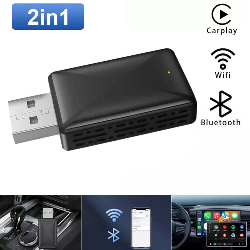 2026 Upgrade Wireless CarPlay Adapter USB for Android Auto – Plug & Play