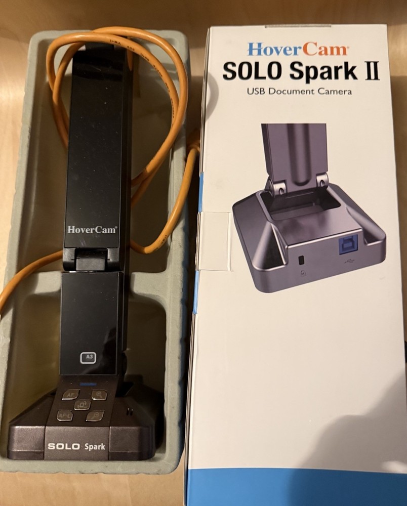 Hovercam Solo Spark USB Document Camera Scanner 8MP Resolution