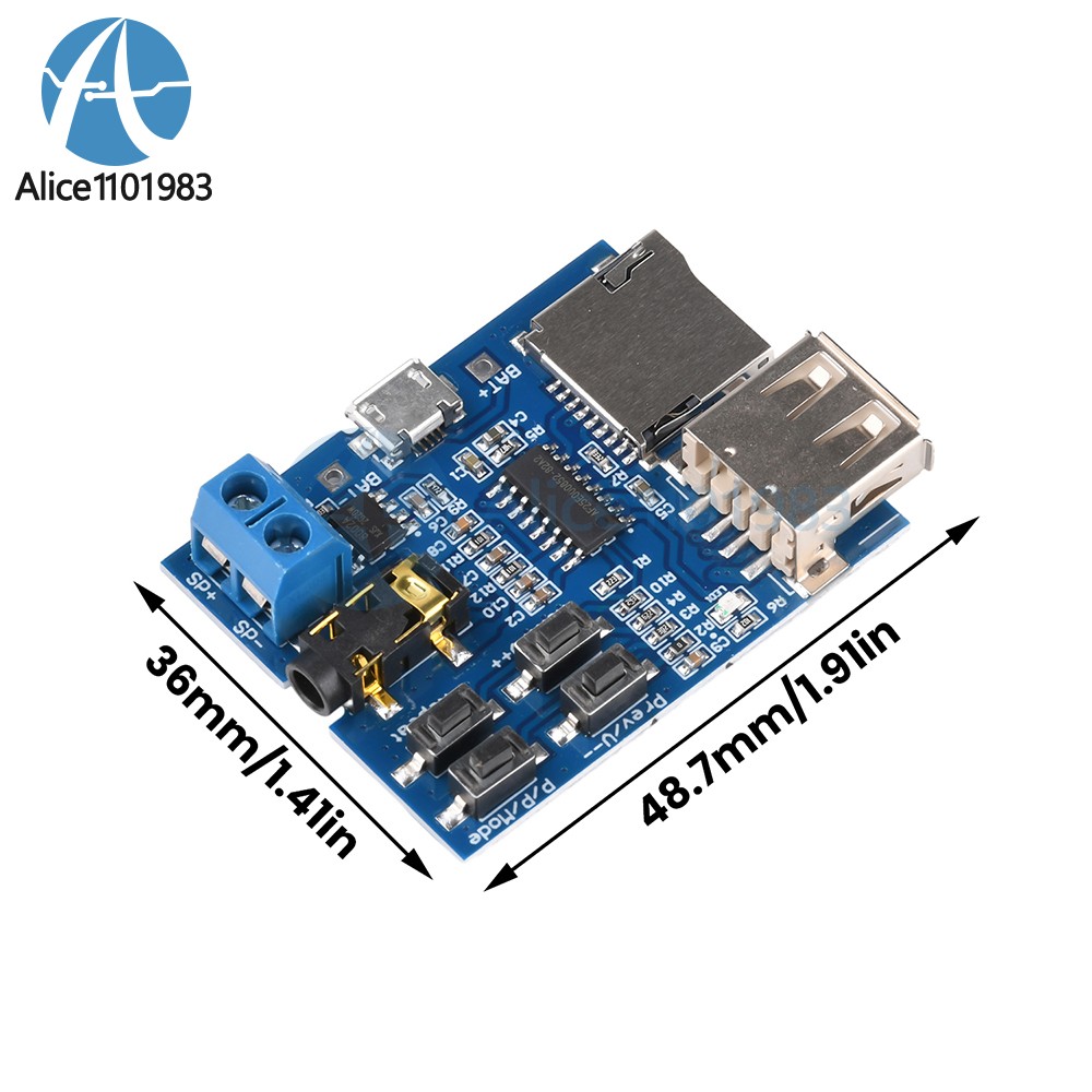 TF Card U Disk MP3 Format Decoder Board Aamplifier Decoding Audio Player Module