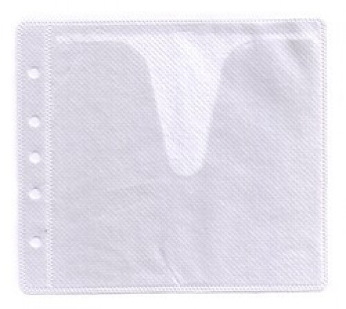 CD Double-sided Refill Plastic Sleeve White Lot