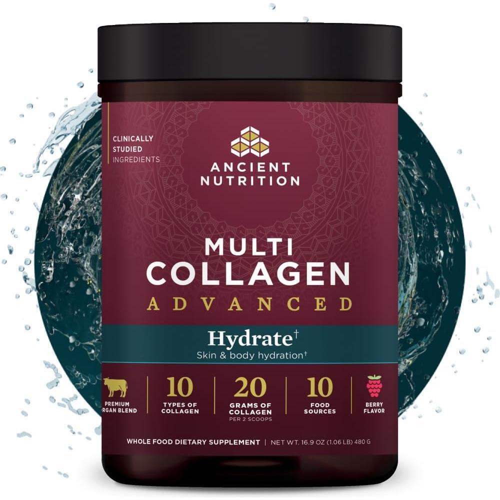 Ancient Nutrition Multi Collagen Advanced Hydrate 17oz Lemon Lime