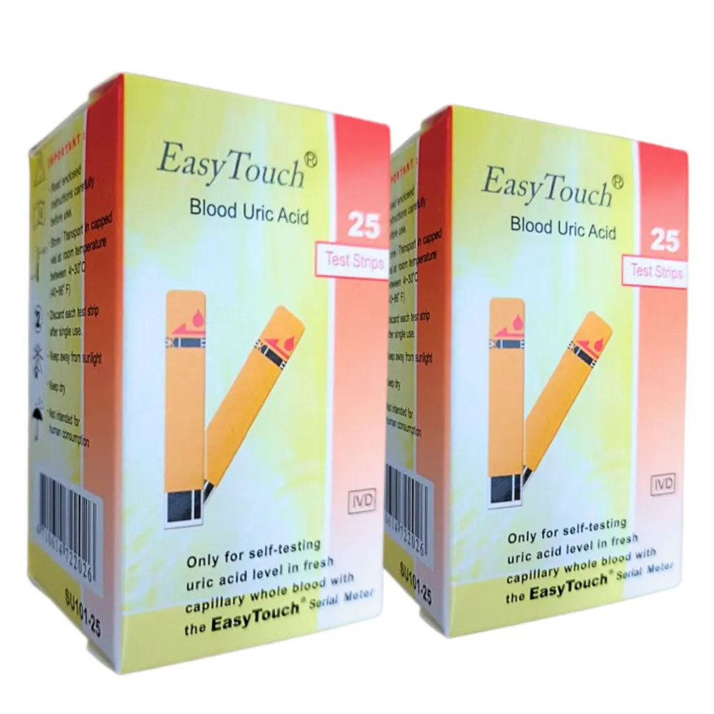 Easy Touch URIC ACID LEVEL Test Strips (25 Strips) ~ EXP 07/2026 SHIP FROM US