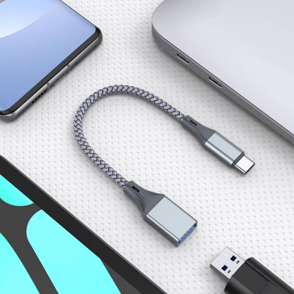 3Pcs Upgraded USB C to Adapter, High-Speed Data Transfer, grey