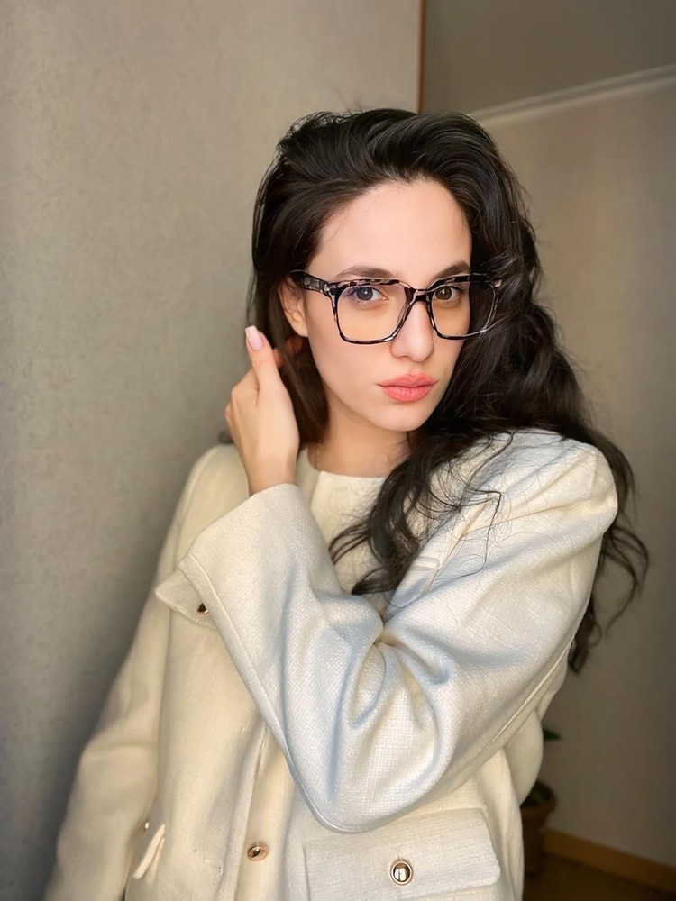Rectangle TR90 Blue Light Blocking Glasses Computer Eyewear with Preppy Look ...