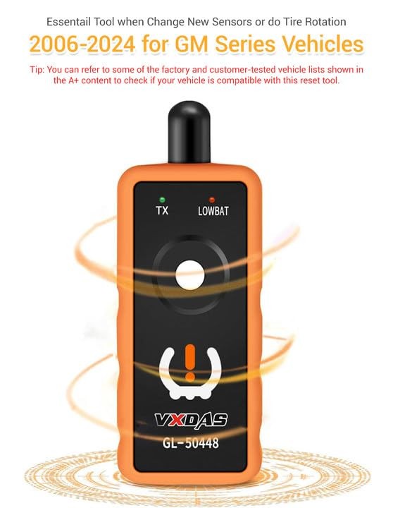 GL50448 TPMS Relearn Tool Compatible for GM Chevy Tire Pressure Sensor Reset