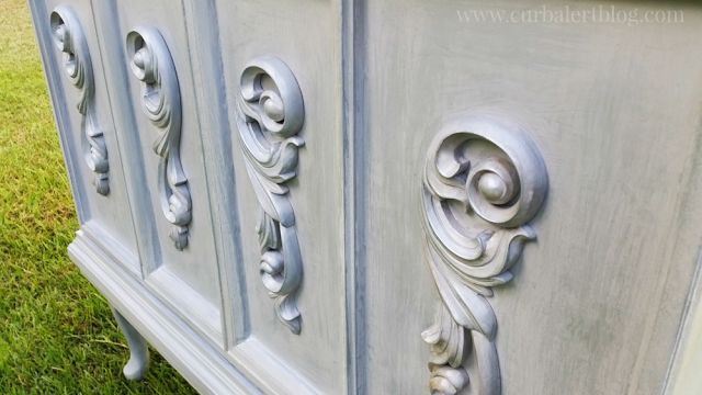 Pair Large Wood Carvings - 12" Scrolls