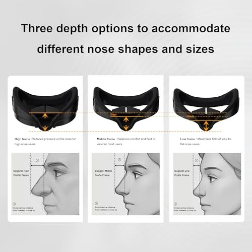 Magnetic Facial Interface for Quest 3 - Flexible Frame & Multi-Material Pads