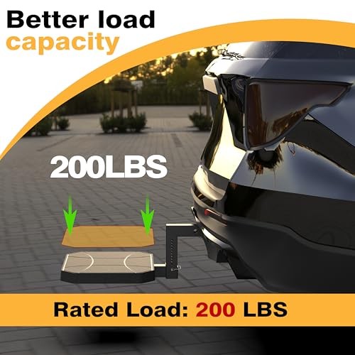 Adjustable-Height Pet Hitch Step, Dog Ramp for Single-Step Adjustable