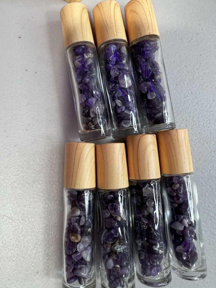 Amethyst Crystals oil roller balls