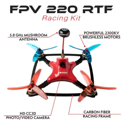FORCE1 XDR220 FPV RACING DRONE