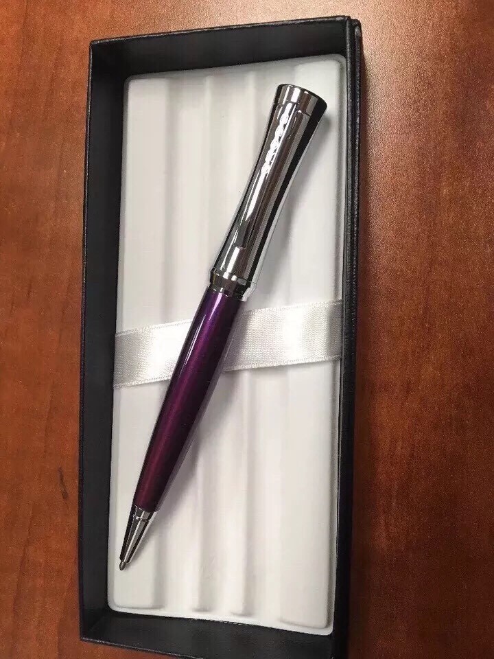 Cross Parasol Chrome and Violet Twist Ballpoint Pen