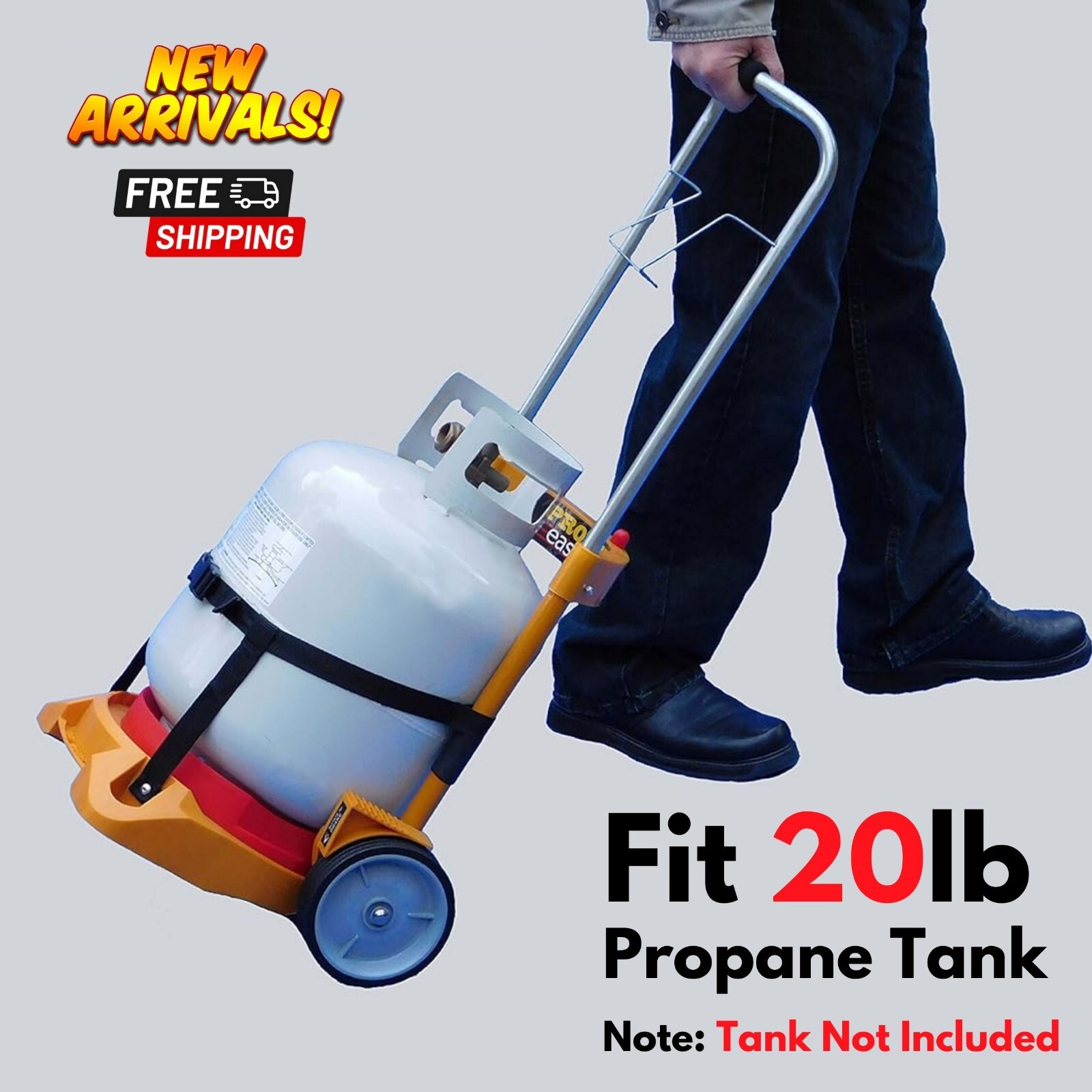 Propane Tank Cart Cylinder Dolly Transporting Hand Truck BBQ Grill Weed Burning