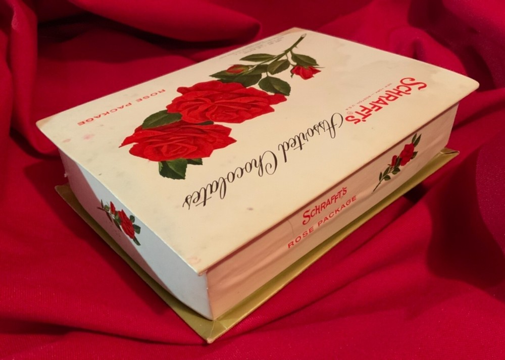 Schrafft’s,Rose Package,Candy Box,Chocolate Box,Container,USA,Assorted Candy Box