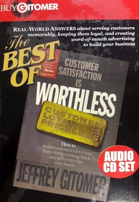 Jeffrey Gitomer - 2 Disc Audio CD - Customer Satisfaction Is Worthless NEW   #B3