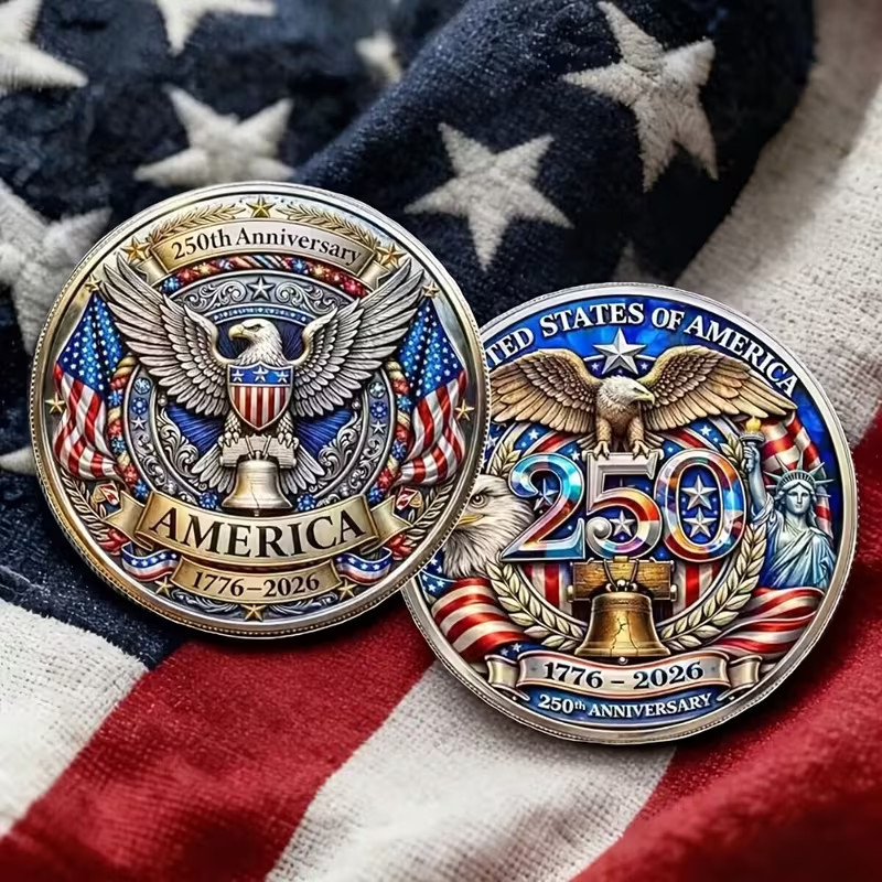 American 250th Anniversary Commemorative Challenger coins, 1776-2026 Collectible