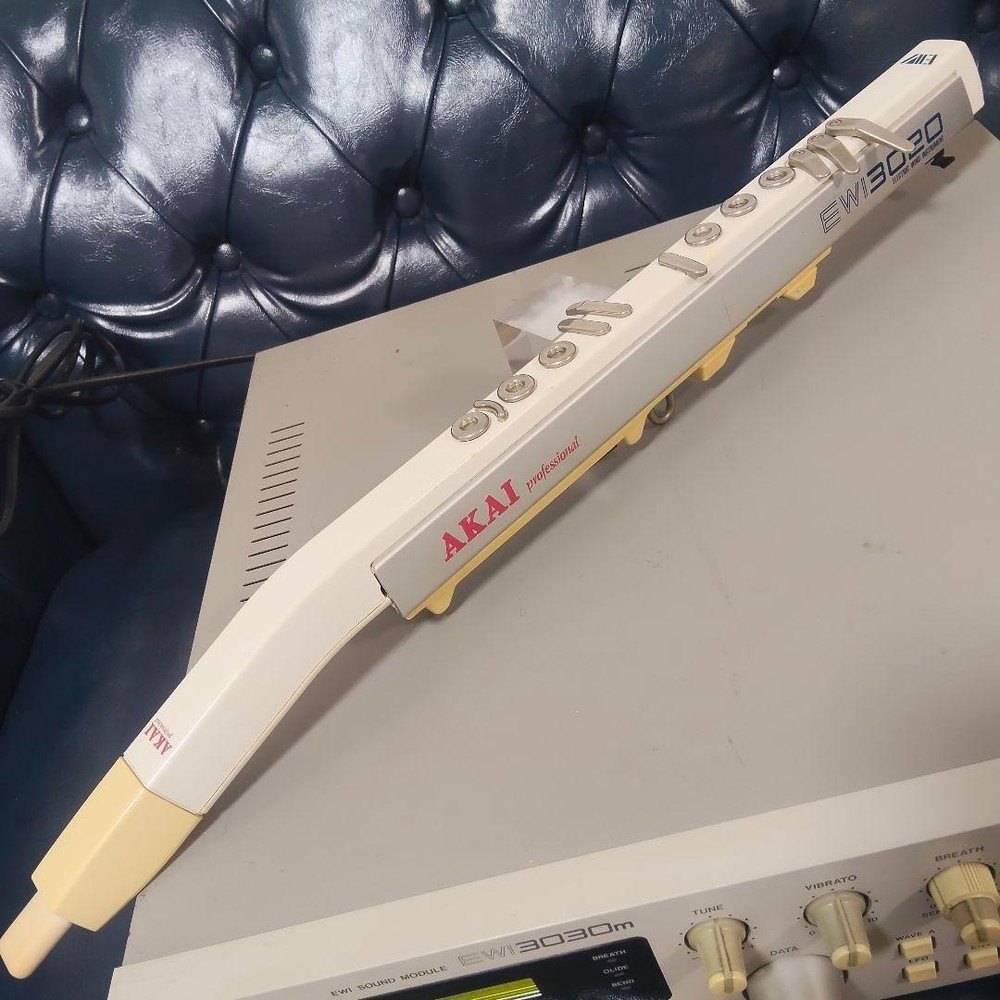 Akai EWI3020 Wind Synth Controller w/ EWI3030m Module Tested Working Japan