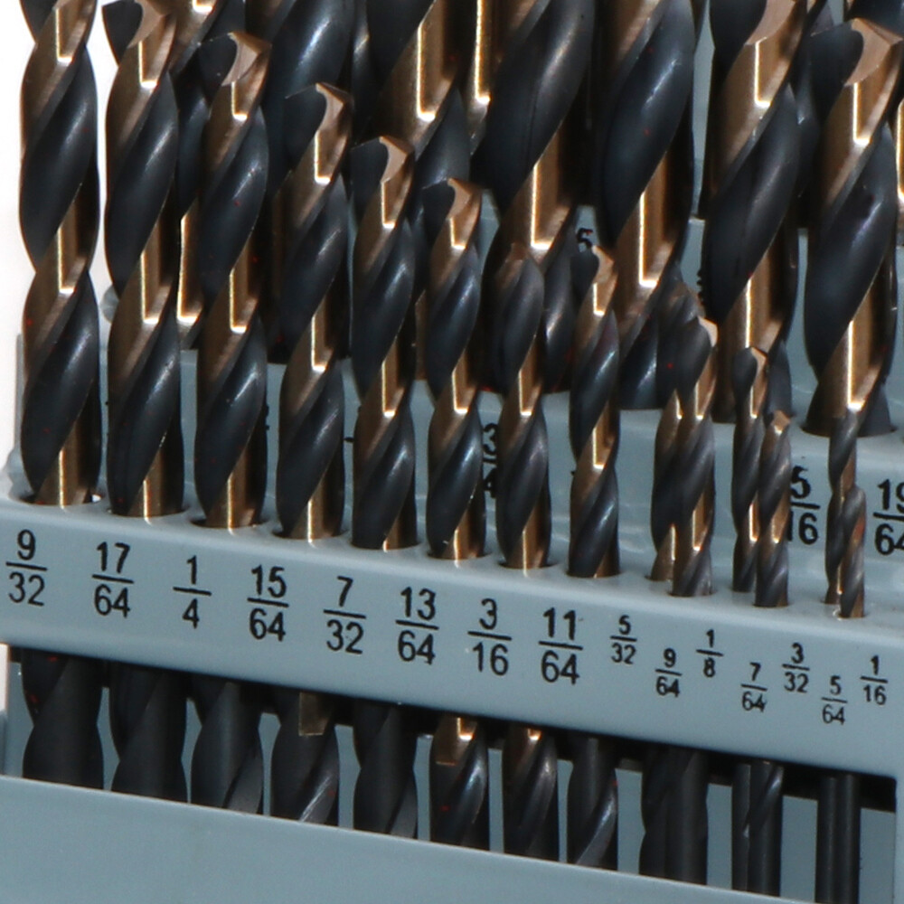 29PCS/Set HSS Drill Bits Black Gold Multi-Bits Twist Metal Drill Bit 1/16"-1/2"