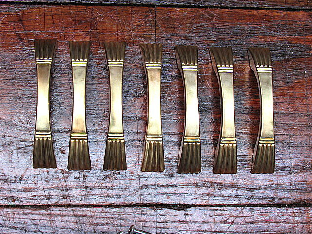 7 Vintage Brass Drawer Pulls Handles With Screws