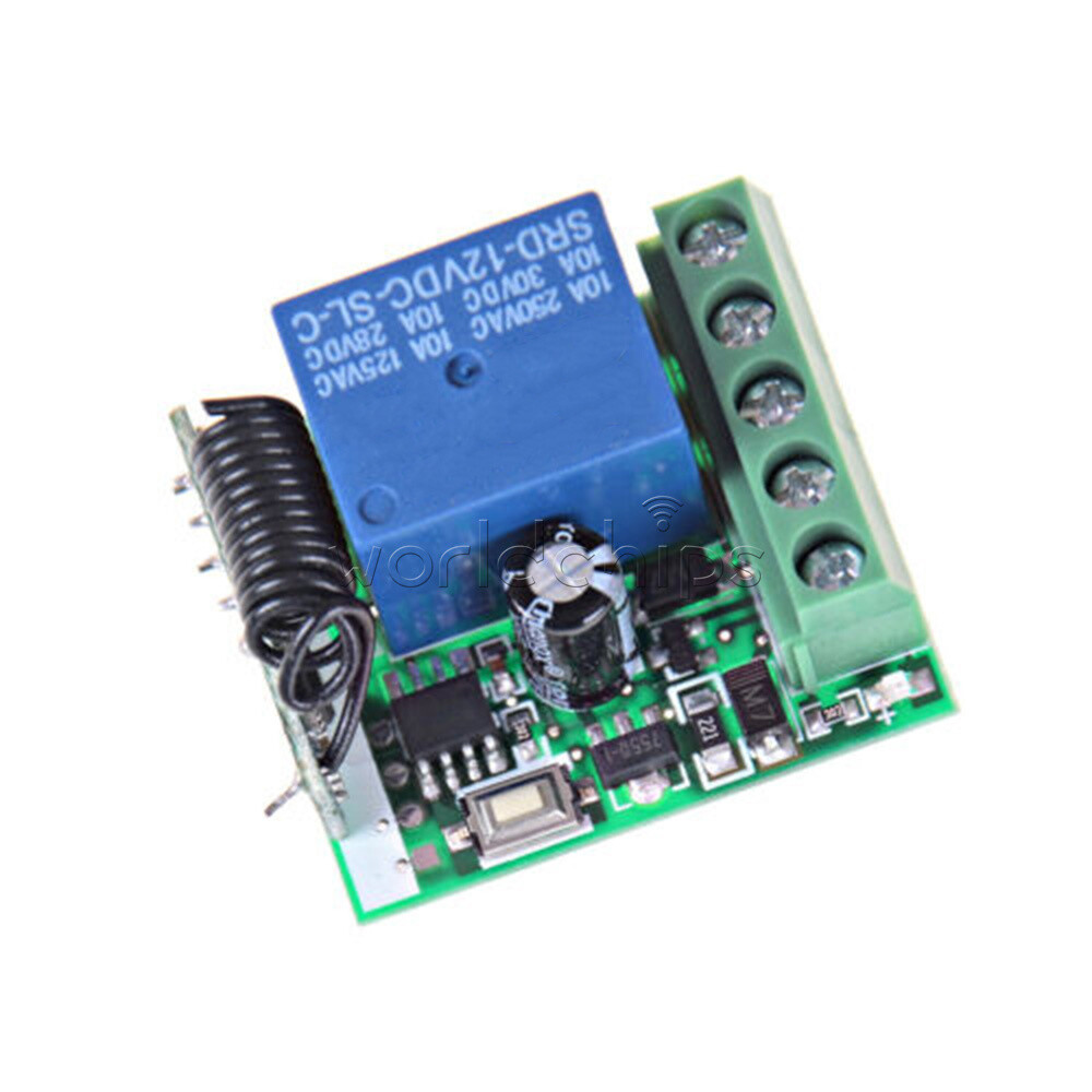 12V 1-Channel Wireless Relay Switch 433Mhz Remote Control Switch Receiver Module