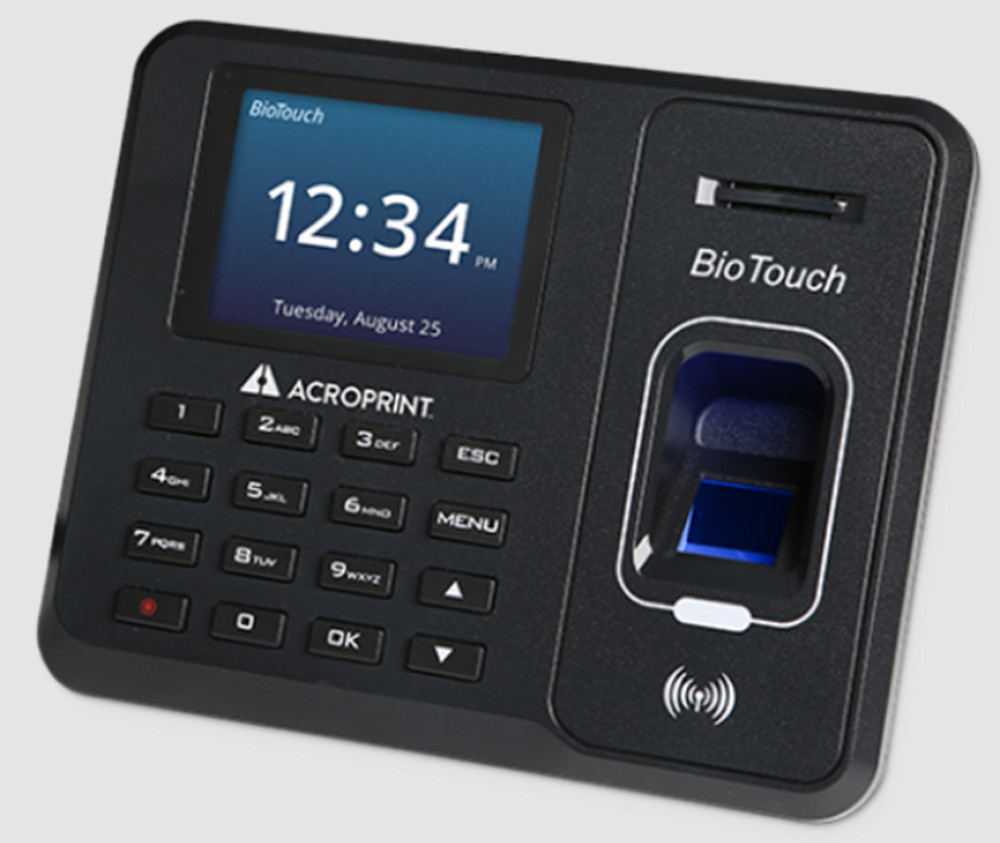 Acroprint BioTouch Automatic Biometric Fingerprint/Proximity Time Clock