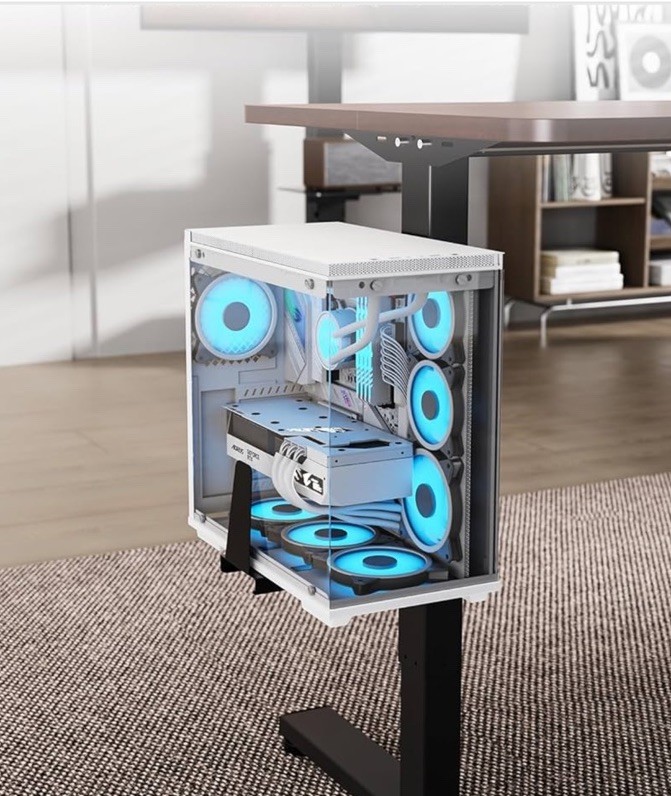 CPU Holder Under Desk Adjustable PM-02, Black