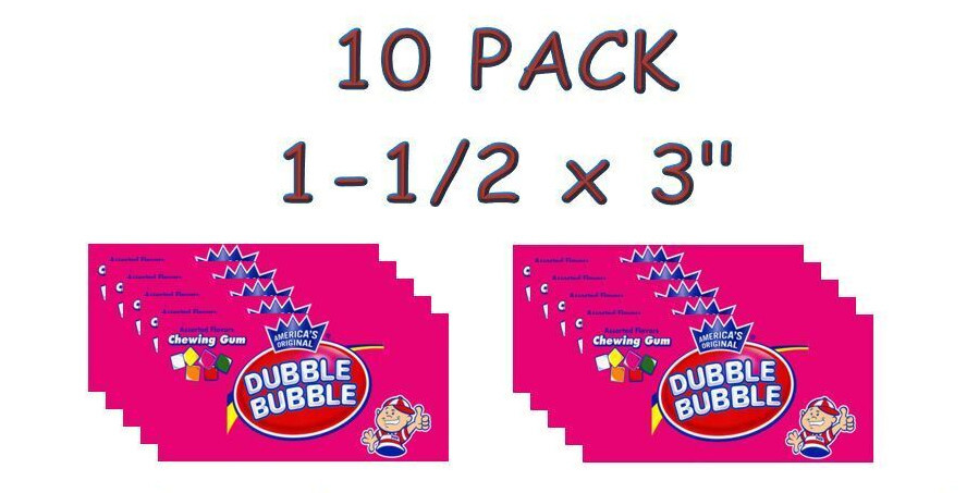 10 PACK Candy Vending Machine Label Sticker Decal 1.5 x 3"