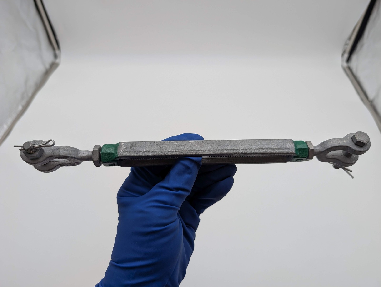 Green Pin 3/8" Turnbuckle Jaw Jaw 6" Take Up 1080lb LL SSGPGG1006 w/ Safety Bolt