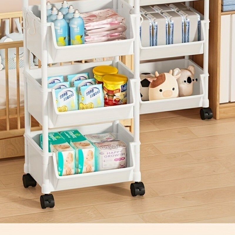 Multi-layer Rolling Utility Cart for Storage