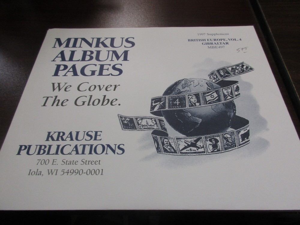 "MINKUS" 1997 SUPPLEMENT BRITISH EUROPE VOLUME 4 #MBE497   W/FREE SHIPPING!!!