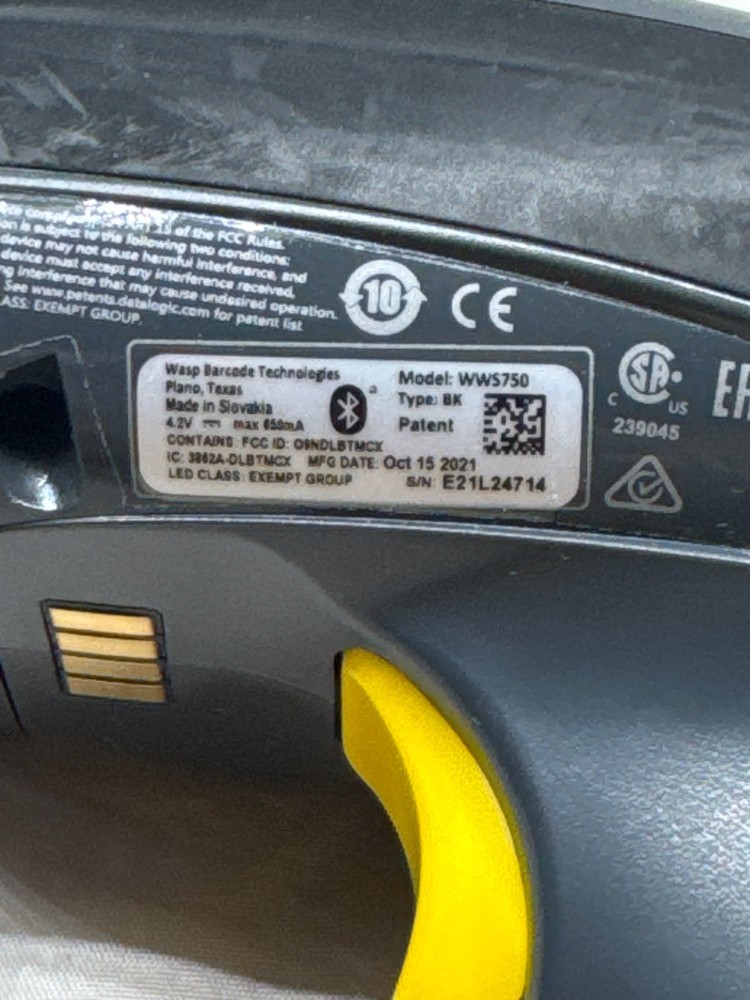 Wasp WWS750 Wireless 2D Barcode Scanner - Wireless Connectivity