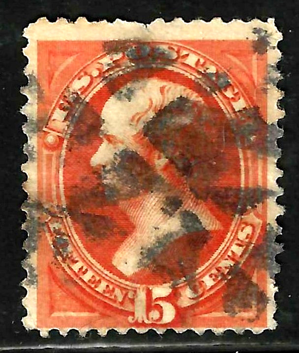 Sc #152 or 189 Spacefiller Fancy Cancel  15 Cent Hamilton Banknote US 87A44