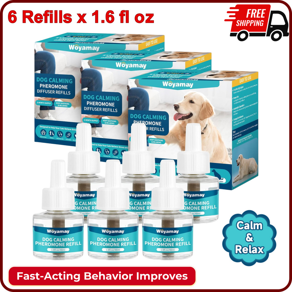 Dog Calming Diffuser Refills - 6 Pack Dog Pheromones Calming Diffuser for Dog