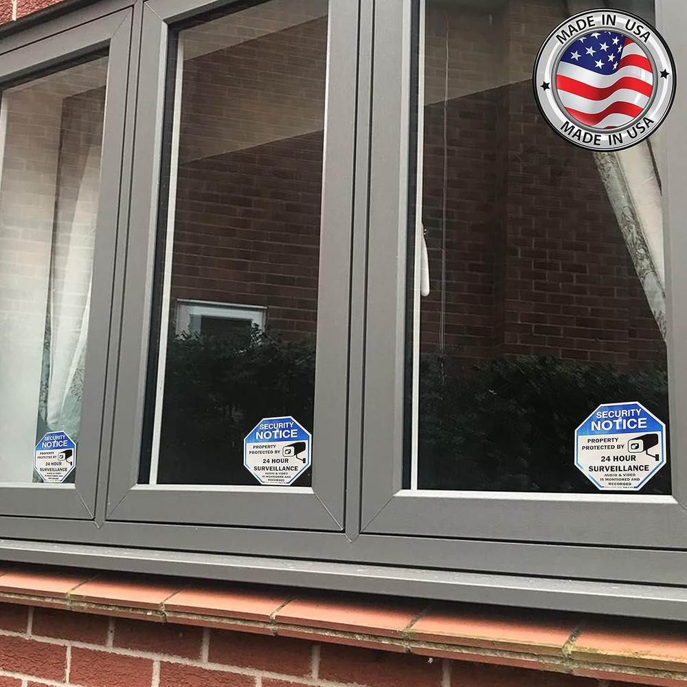 6 Pack Octagonal UV Security Stickers - Waterproof & Chemical Resistant