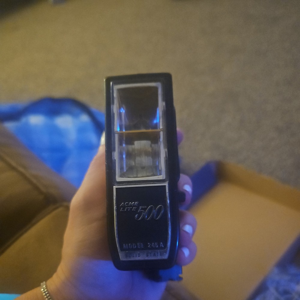 Vintage Acme Lite 500 Solid State Electronic Camera Flash 245A Untested