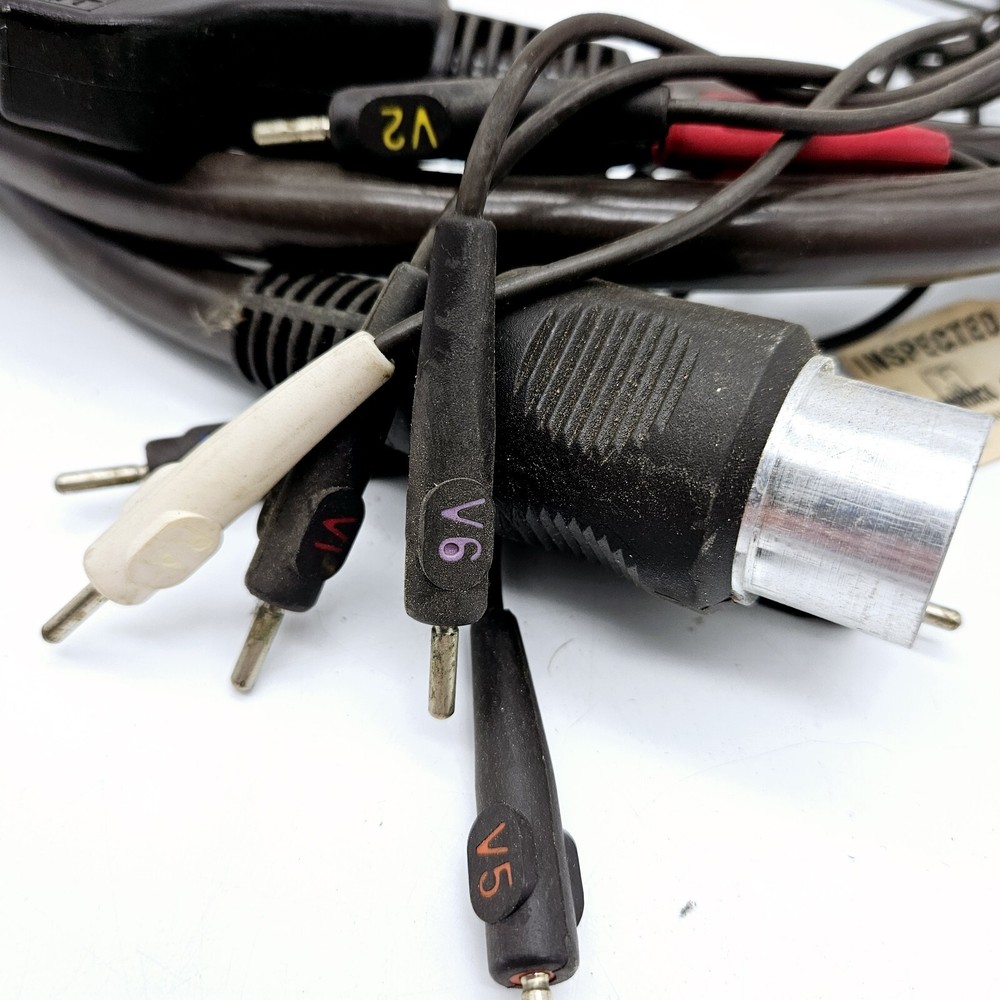 Burdick 10 Lead ECG/EKG Cable Brown Good Condition