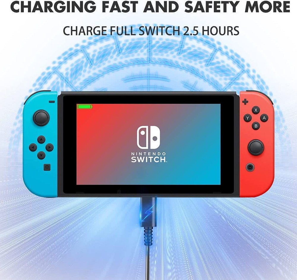 Charger for Nintendo Switch, AC Adapter for Nintendo Switch 5FT USB Type C Cable