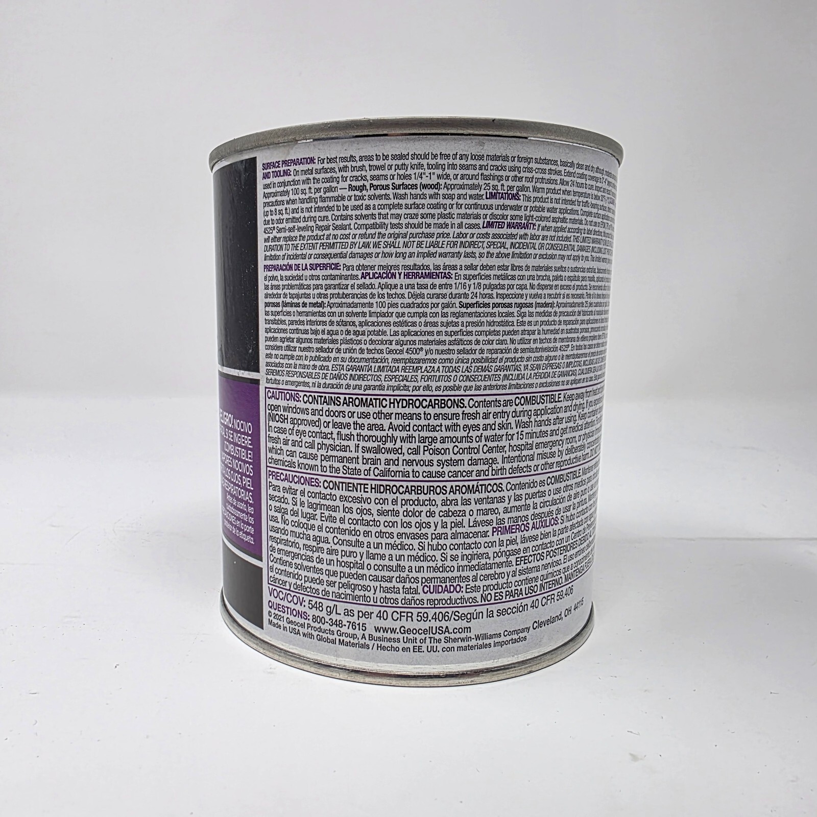 Geocel 2315 LRF Sealant WHITE Brushable Roof Leak Crack Repair Coating 1 Quart