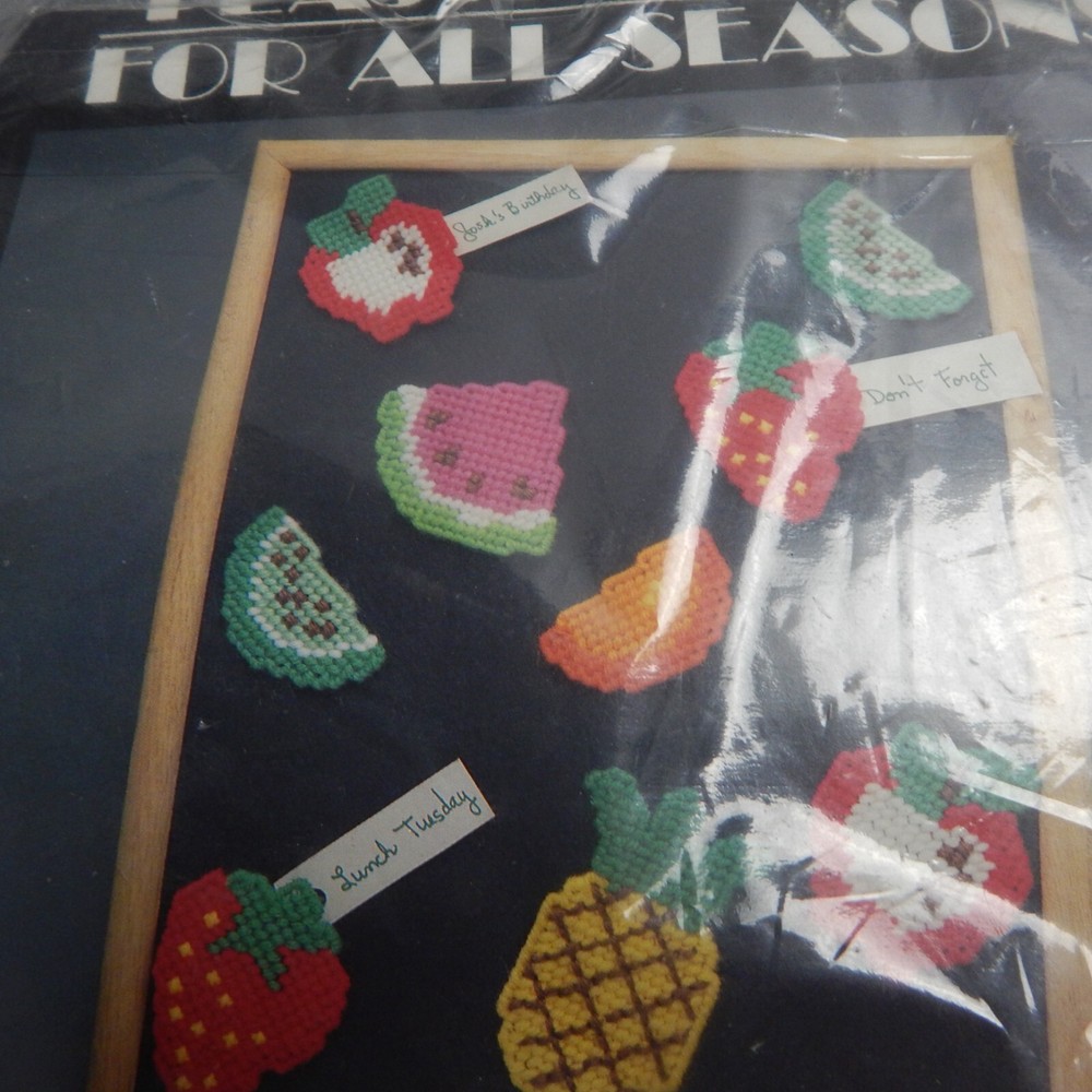 Summer Fruits Magnets - Needlecraft Ala Mode Plastic Canvas Pattern Leaflet