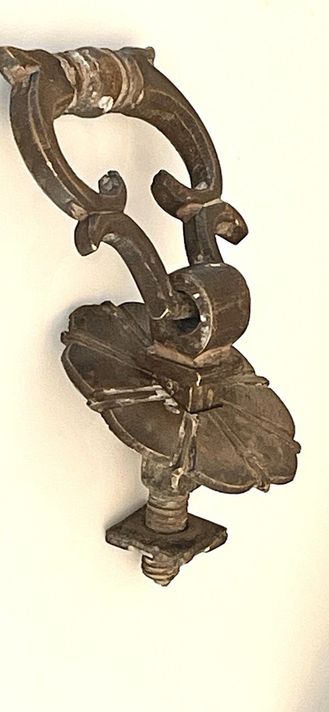 VTG HAND CRAFTED SOLID BRASS ROCOCO STYLE DOOR KNOCKER 3.25