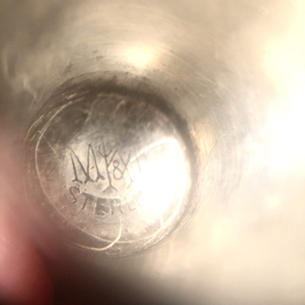 Sterling Thimble #7..Engraved With “M Y” Initials 7